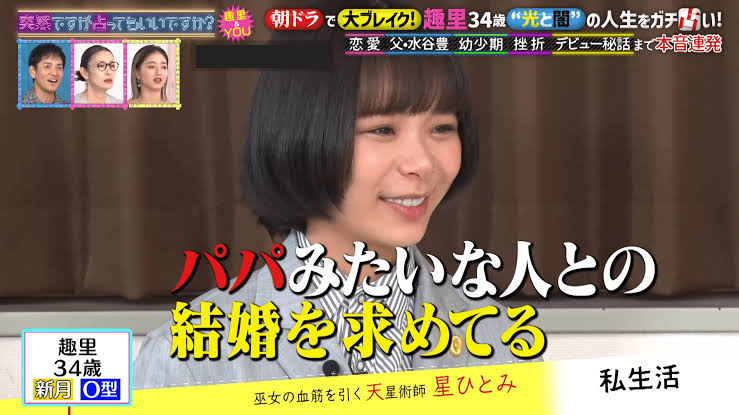 趣里の家族構成